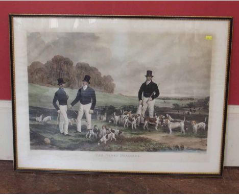 Coloured print 'The Merry Beaglers'. Condition report: see terms and conditions