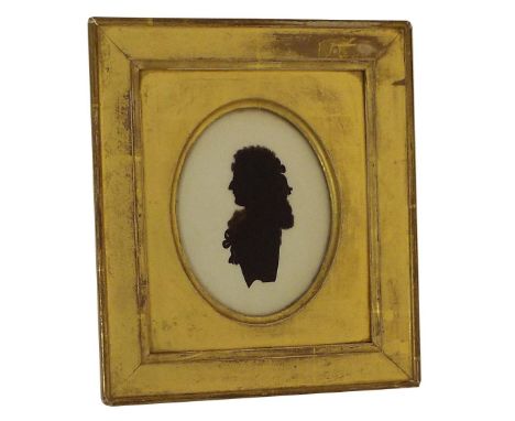 By Charles Rosenberg of Bath (1745-1844) - portrait of Mrs Drury, inscribed verso 'silhouette of our dearest mother's mother 