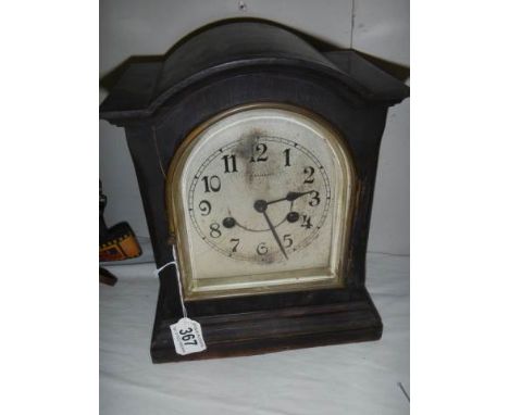 An old mantel clock. 