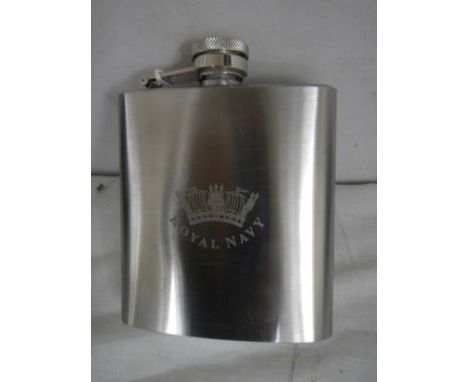 A Royal Navy hip flask.