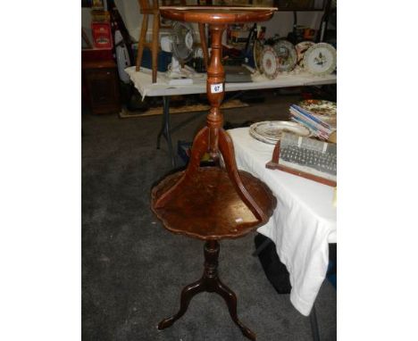 Two tripod wine tables, COLLECT ONLY. 