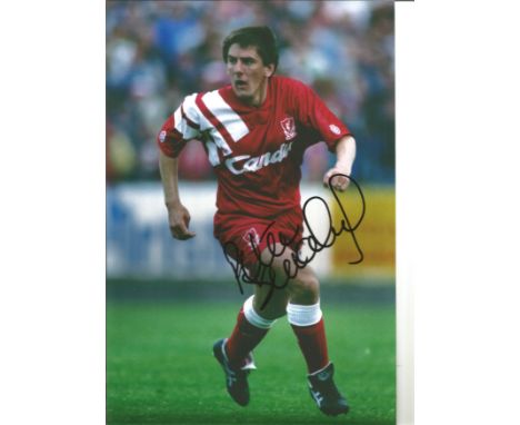 Peter Beardsley Liverpool Signed 12 x 8 inch football photo. Good Condition. All autographed items are genuine hand signed an