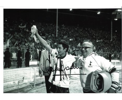 Ossie Ardiles Tottenham Signed 16 x 12 inch football photo. Good Condition. All autographed items are genuine hand signed and
