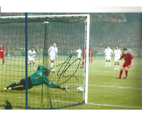 Xabi Alonso Istanbul Liverpool Signed 12 x 8 inch football photo. Good Condition. All autographed items are genuine hand sign