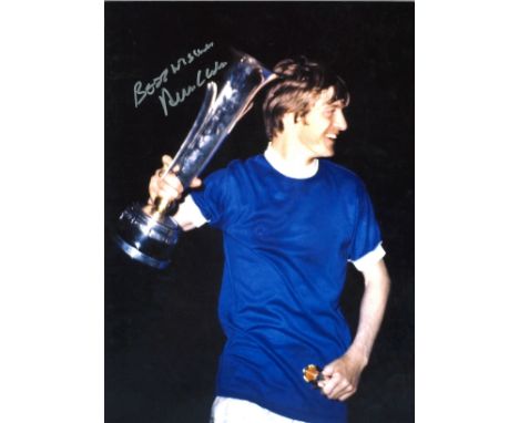 Allan Clarke Leeds United Signed 16 x 12 inch football photo. Good Condition. All autographed items are genuine hand signed a