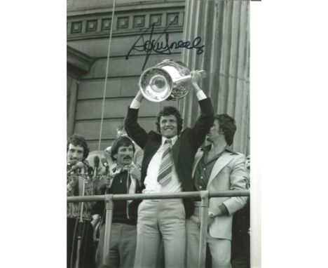 John Toshack Liverpool Signed 12x 8 inch football black and white photo. Good Condition. All autographed items are genuine ha