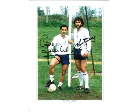 Ossie Ardiles and Ricky Villa Dual Tottenham Signed 16 x 12 inch football photo. Good Condition. All autographed items are ge