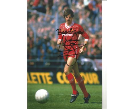 Mark Lawrenson Liverpool Signed 12 x 8 inch football colour photo. Good Condition. All autographed items are genuine hand sig