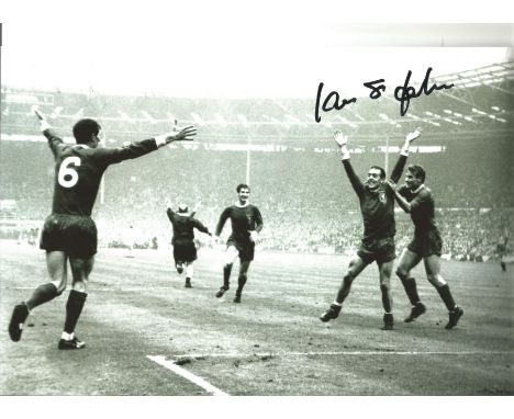 Ian St john Liverpool Signed 12 x 8 inch football photo. Good Condition. All autographed items are genuine hand signed and co