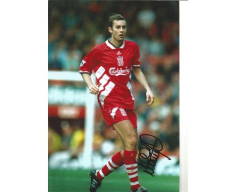 Don Hutchinson Liverpool Signed 12 x 8 inch football photo. Good Condition. All autographed items are genuine hand signed and