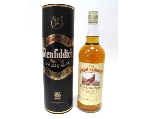 Whisky - Glenfiddich Pure Malt Scotch Whisky Special Old Reserve, 1 Litre; The Famous Grouse Finest Scotch Whisky, 1 Litre, 4