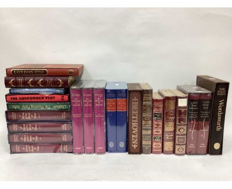 A Selection of Folio Society Books, to include:- 'London Portrait of a City', 'The Cathedrals of England', three volumes, 'A 