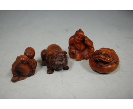 Four various reproduction netsuke