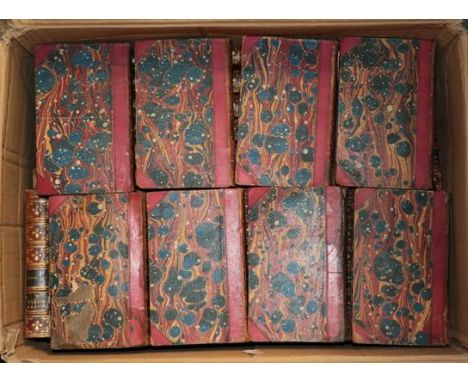 Irving (Washington). The Works, London: George Bell, 1876. 11 volumes (of ?), 8vo, contemporary red half calf gilt, a few cov