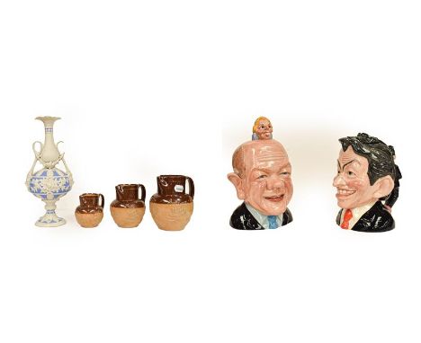 Ceramics including Carltonware Satirical teapots 