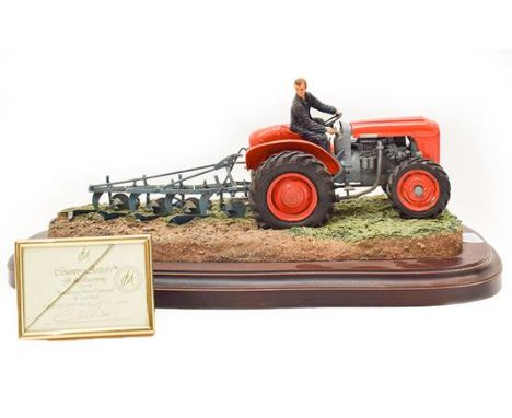 Country Artists 'Breaking New Ground', model No. 01998 by Carl Reid, limited edition 182/500, on wood base, with certificate 
