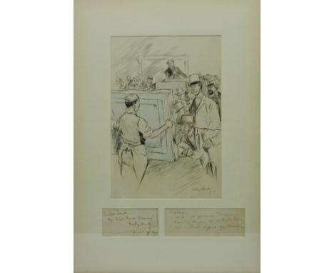 'Lot 52 - a Genuine Turner painted during the Artist's Lifetime!', Dudley Hardy (1865-1922) Punch cartoon print, titled inscr
