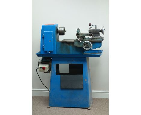 Metalwork lathe on stand and tools (This item is PAT tested - 5 day warranty from date of sale)   Condition Report   Click he