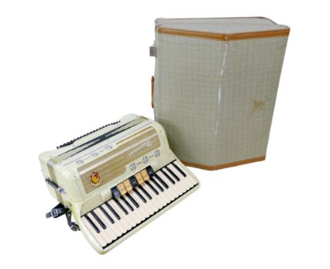 A vintage Marinucci piano accordion, with original case. 