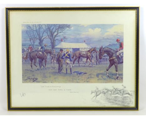 Charles "Snaffles" Johnson Payne (1884Ð1967): 'Oh! To be in England Now that April's There', colour lithograph, pencil signed