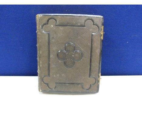 VICTORIAN PORTRAIT PHOTOGRAPHS.  A small quarto album in panelled morocco containing 49 carte de visite photographs of distin