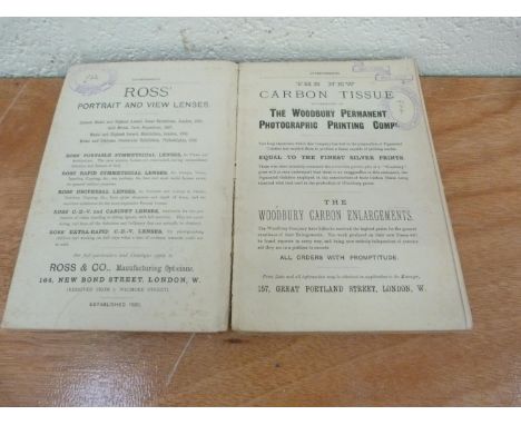 LIESEGANG PAUL E. &nbsp;A Manual of the Carbon Process of Permanent Photography. Adverts, mounted frontis &amp; other illus. 