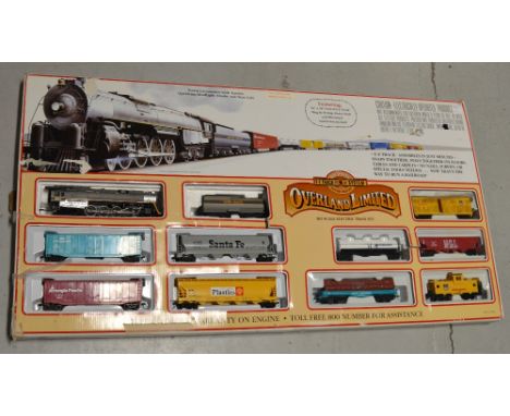 A boxed Overland Ltd E-Z track HO scale electric train set.