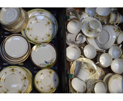 A Noritake white ground tea service and further similar Oriental style teaware.
