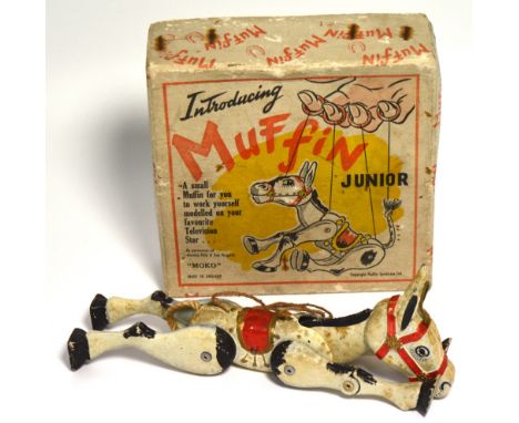 A boxed Muffin The Mule Jnr. puppet.