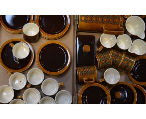 A Hornsea "Bronte" coffee pot, butter dish, cups, saucers, plates etc. CONDITION REPORT Approx fifty pieces, generally good c