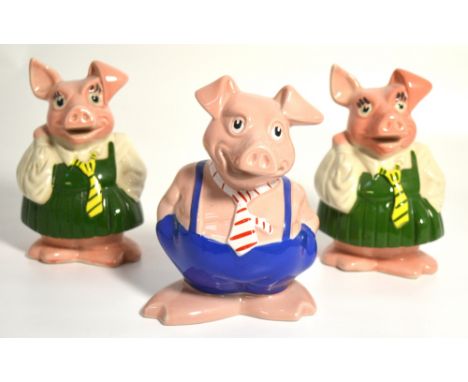 Three Wade NatWest ceramic pig money boxes (3).