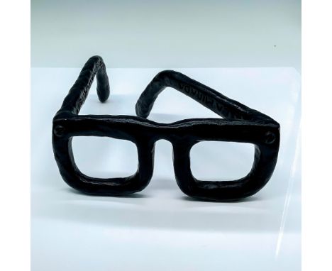 Oversize black bronze glasses signed, dated, and titled La Mirada (The Gaze) by the artist. Artist: Manuel FerreiroIssued: 20