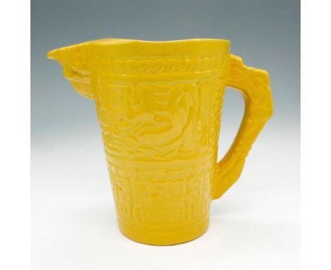 Glazed item in sunflower yellow with impressed design throughout. Frankoma impressed mark. 7D. Issued: 20th centuryDimensions