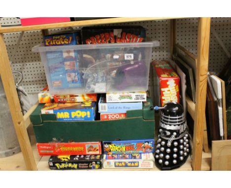 Large Quantity of Mixed Toys, Board Games and other Games including Pokemon, Doctor Who, Lord of the Rings, Teenage Ninja Tur