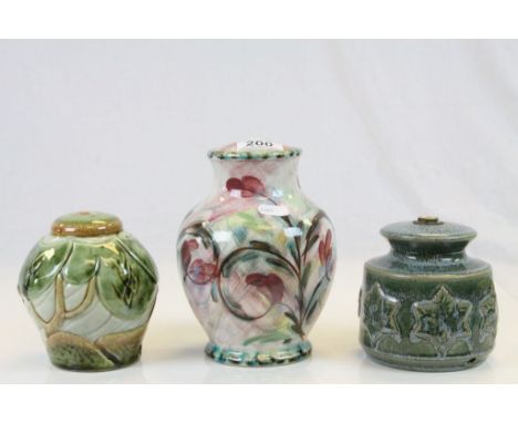 1930's Denby pottery "Antelope" lamp base and two others