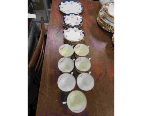 19th Century part tea service with Swagged Floral pattern