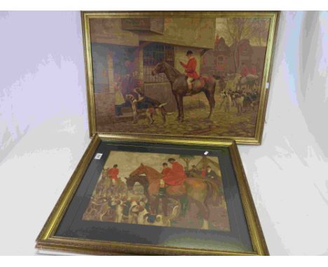 Two vintage Gilt framed Hunting theme Prints
