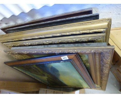 Three Large Victorian Gilt Framed Oil on Canvas Landscape Paintings together with another Landscape Oil on Canvas, Two Framed