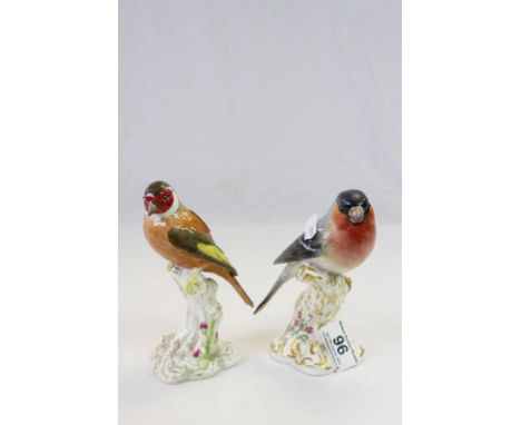 Royal Worcester ceramic models of a Bullfinch 2662, & a Redcrest 2667