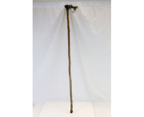 Walking Stick with a Horn Handle carved in the form of a Fish