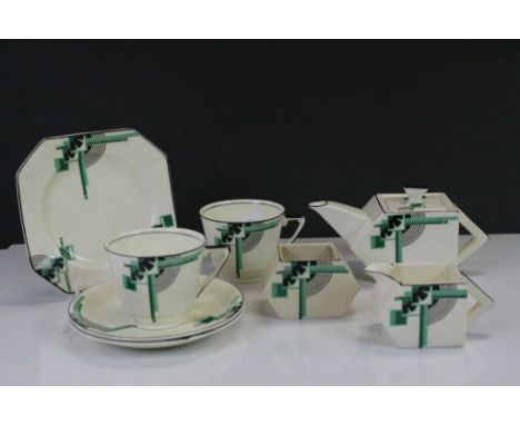 Burslem Midwinter Art deco style Tea set for two