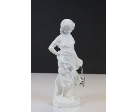 Unpainted glazed Royal Worcester figurine with embossed mark to base