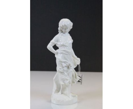 Unpainted glazed Royal Worcester figurine with embossed mark to base