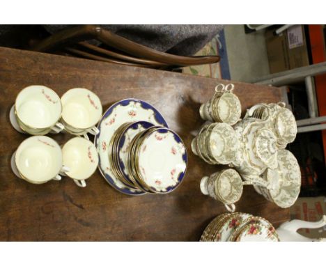 Victorian Part Tea Service comprising Tea Pot, Slop Bowl, Six Saucers and Seven Cups