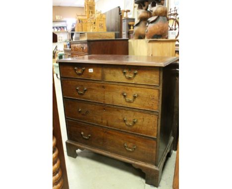 Georgian Mahogany Chest of Two Short over Three Long Drawers raised on bracket feet, 94cms wide x 99cms high