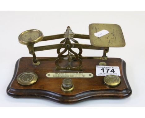 Vintage set of Postal Scales with weights