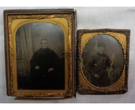 Two Victorian ambrotype portraits