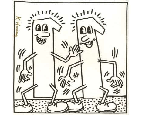 Artist: Keith Haring (American, 1958 - 1990). Title: "Eleven Good Vibrations". Medium: Lithograph. Date: Composed 1985. Print