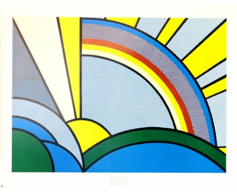 Artist: Roy Lichtenstein (American, 1923-1997). Title: "Modern Painting with Sun Rays". Medium: Color silkscreen. Date: Compo