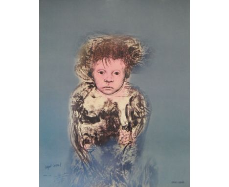 Artist: Rafael Coronel (Mexican, 1931-2019). Title: "Niña de Nezahualcoyotl". Medium: Color offset lithograph. Date: Printed 